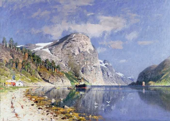 Un vapor en el fiordo